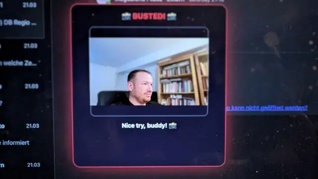 Webcam Prank mode capturing an intruder